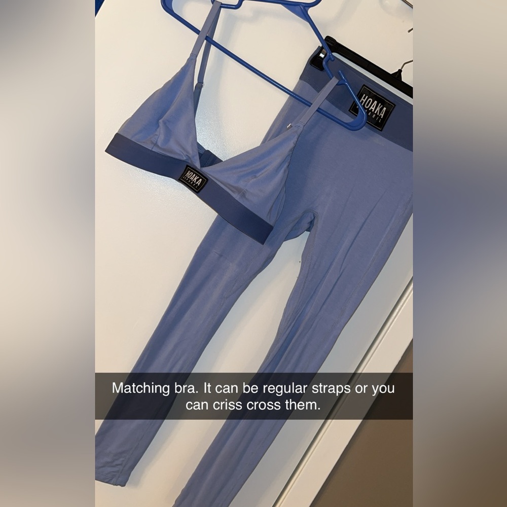 SHADY BLUE LEGGINGS & MATCHING TRIANGLE TOP